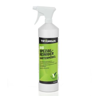 1 Liter Sprühflasche Bio Spezialreiniger für Gartenmöbel von Trygreen. Biologischer Gartenmöbelreiniger und Kunststoffreiniger für die Reinigung und Pflege von Gartenmöbel und Outdoor-Ausstattung aus Kunststoff, Metall und Polyrattan.